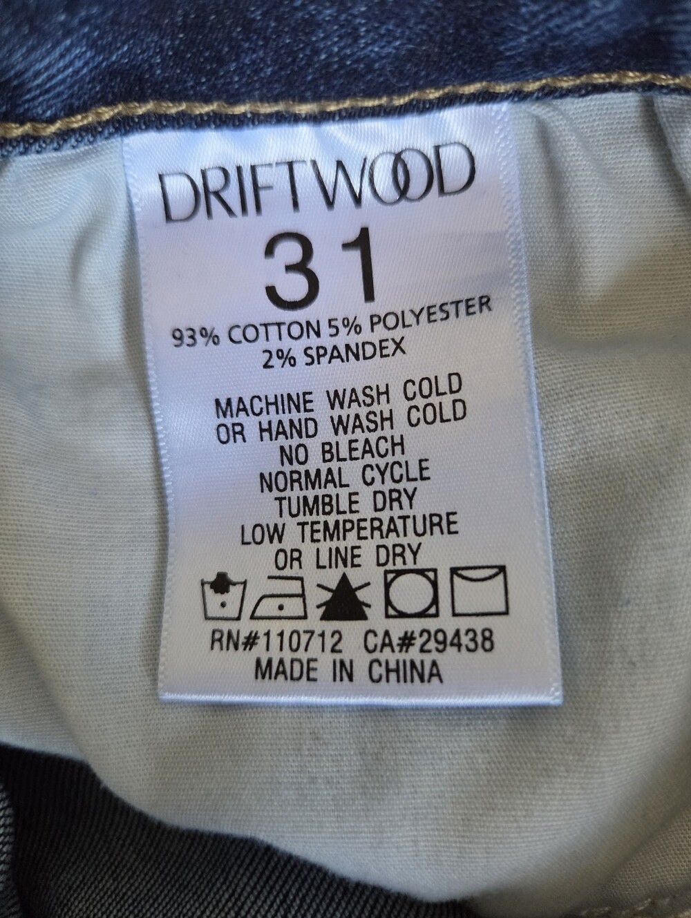 driftwood jackie high rise jeans size 31x28 embroidered side trim medium wash - Picture 7 of 7